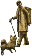 Kiependräger mit Hund