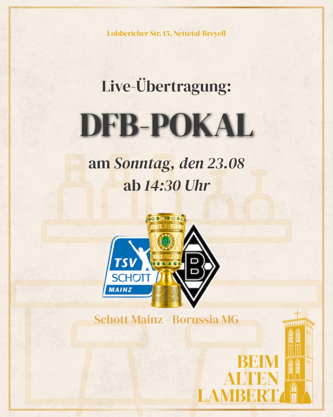 Plakat zu DFB-Pokal: Schott Mainz – Borussia Mönchengladbach