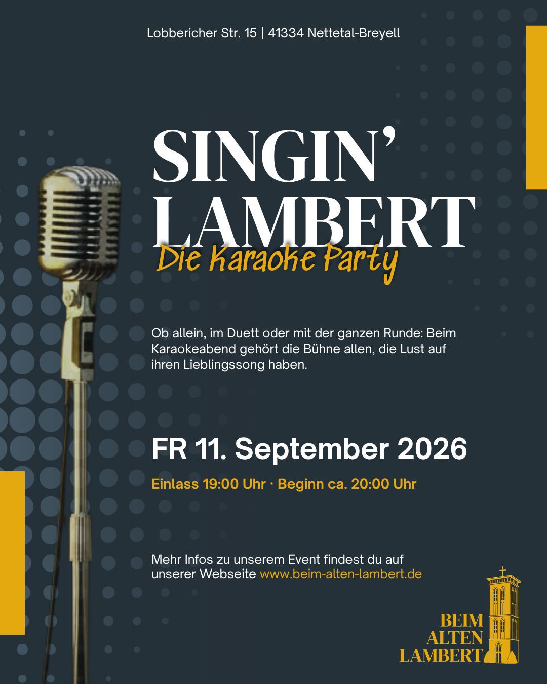 Plakat zu SINGIN' LAMBERT - Die Karaoke Party