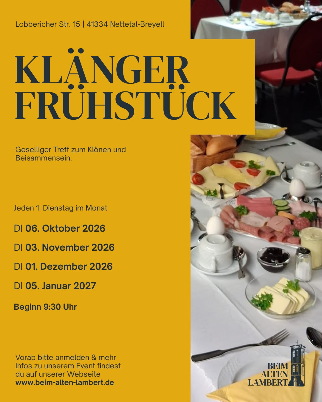 Plakat zu Klängerfrühstück