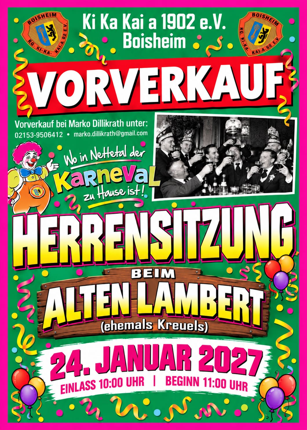 Plakat zu Herrensitzung Ki Ka Kai-a